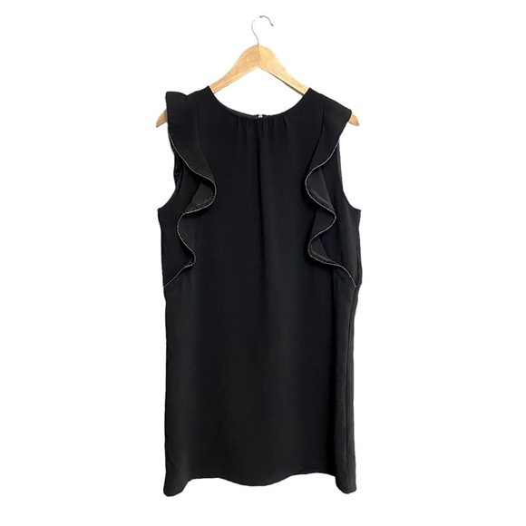 BLACK SWAN | Woman’s Black Ruffled Sleeveless Dress​​ - Picture 1 of 7